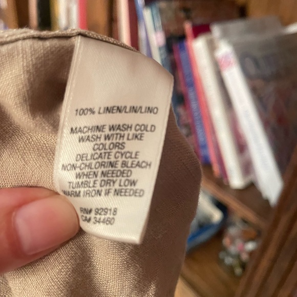 Juicy Couture Beige Linen Button-Front Pants - Picture 6 of 6